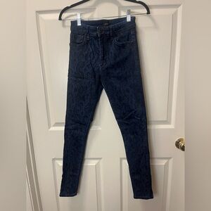 Joe's Jeans Womens Midnight Blue Patterned The Charlie High Rise Skinny Ankle